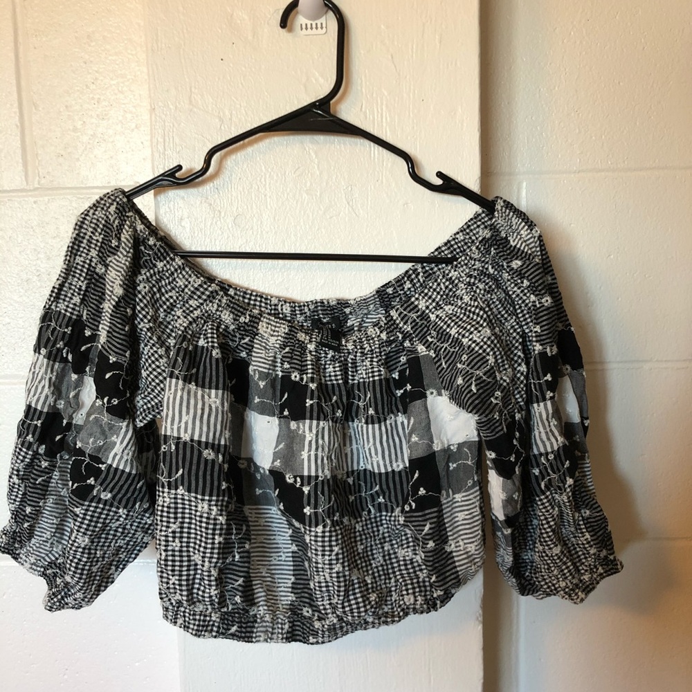 Over the Shoulder Cropped Long Sleeve
